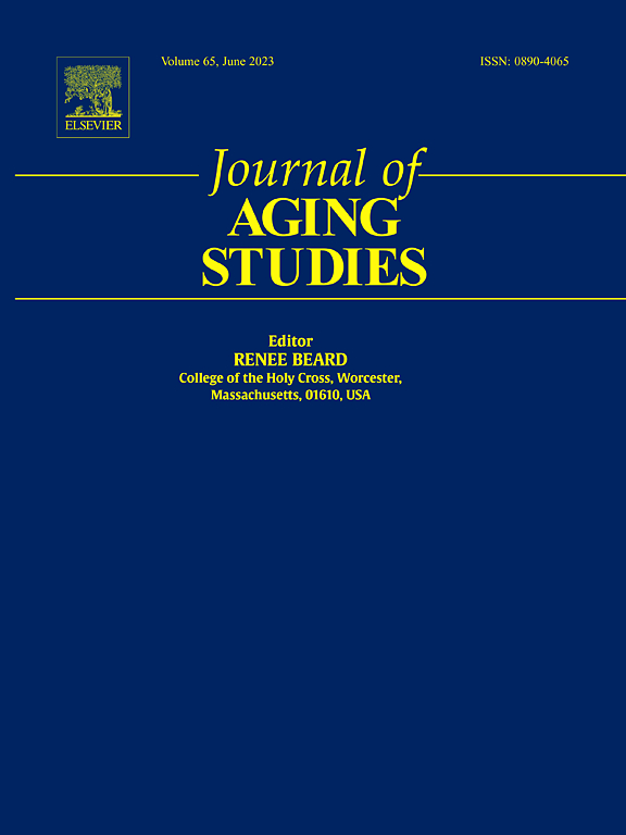 Go to journal home page - Journal of Aging Studies